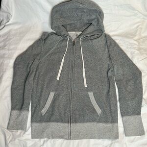 J. Crew Two Tone Grey Zip up Hoodie Size Medium